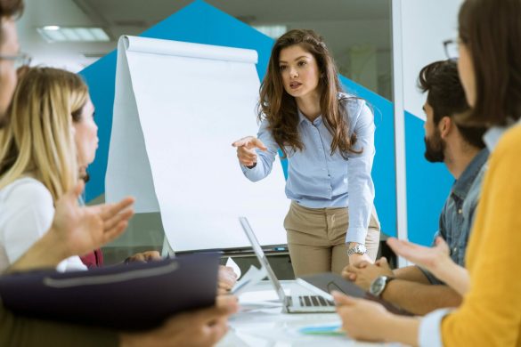 Small business owner in a meeting