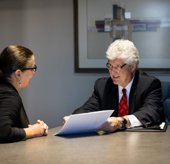 Lawrence York with client